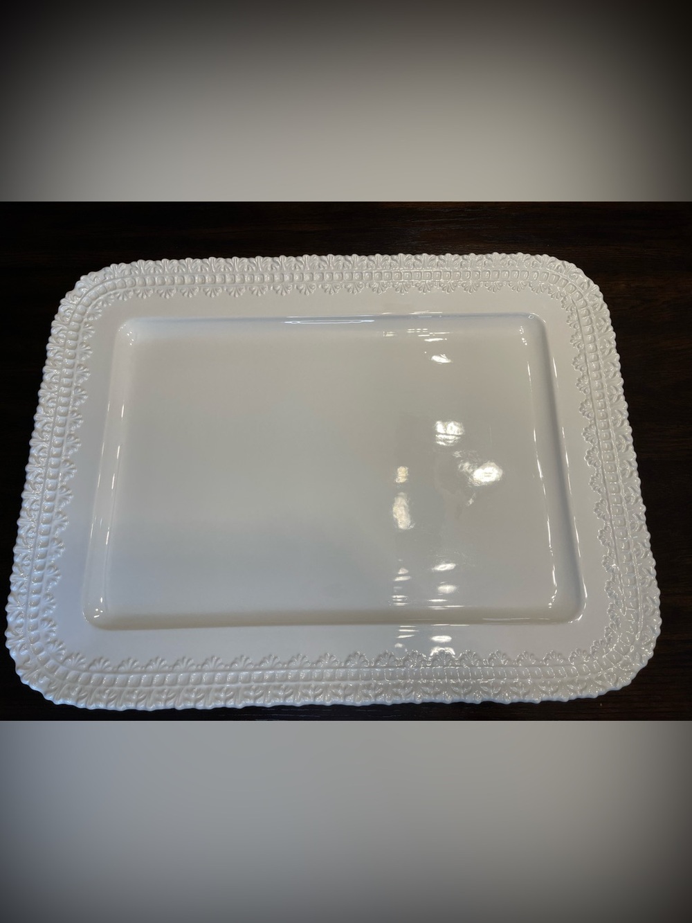 Bizzirri for Over and Back White Rectangular XL Serving Platter